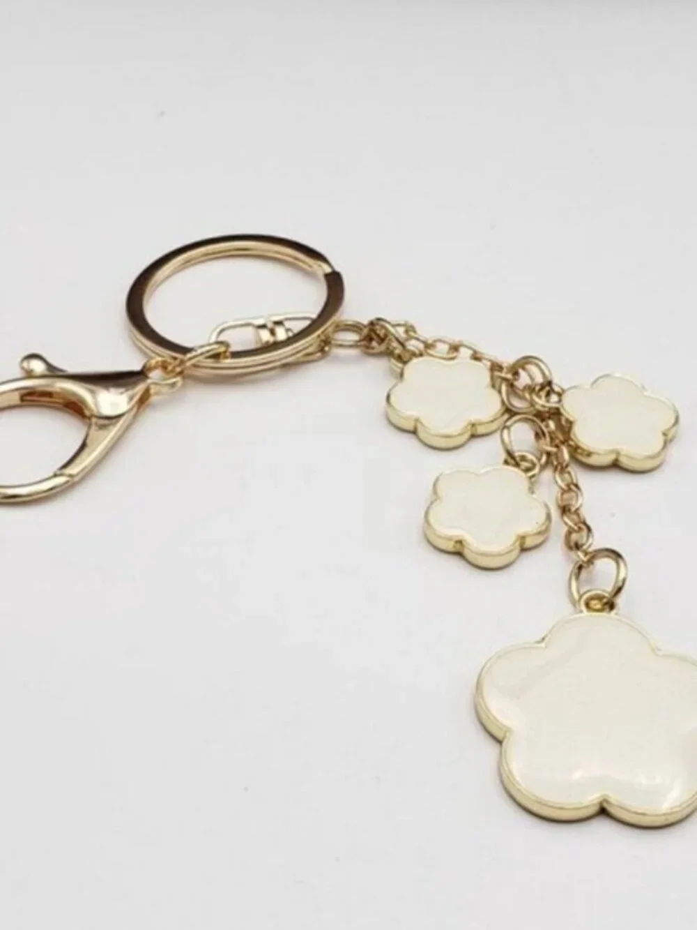 Louis Vuitton Gold Padlock 🔒 Key Set Authentic LV w/ Unbranded Flower Keychain - Picture 4 of 15